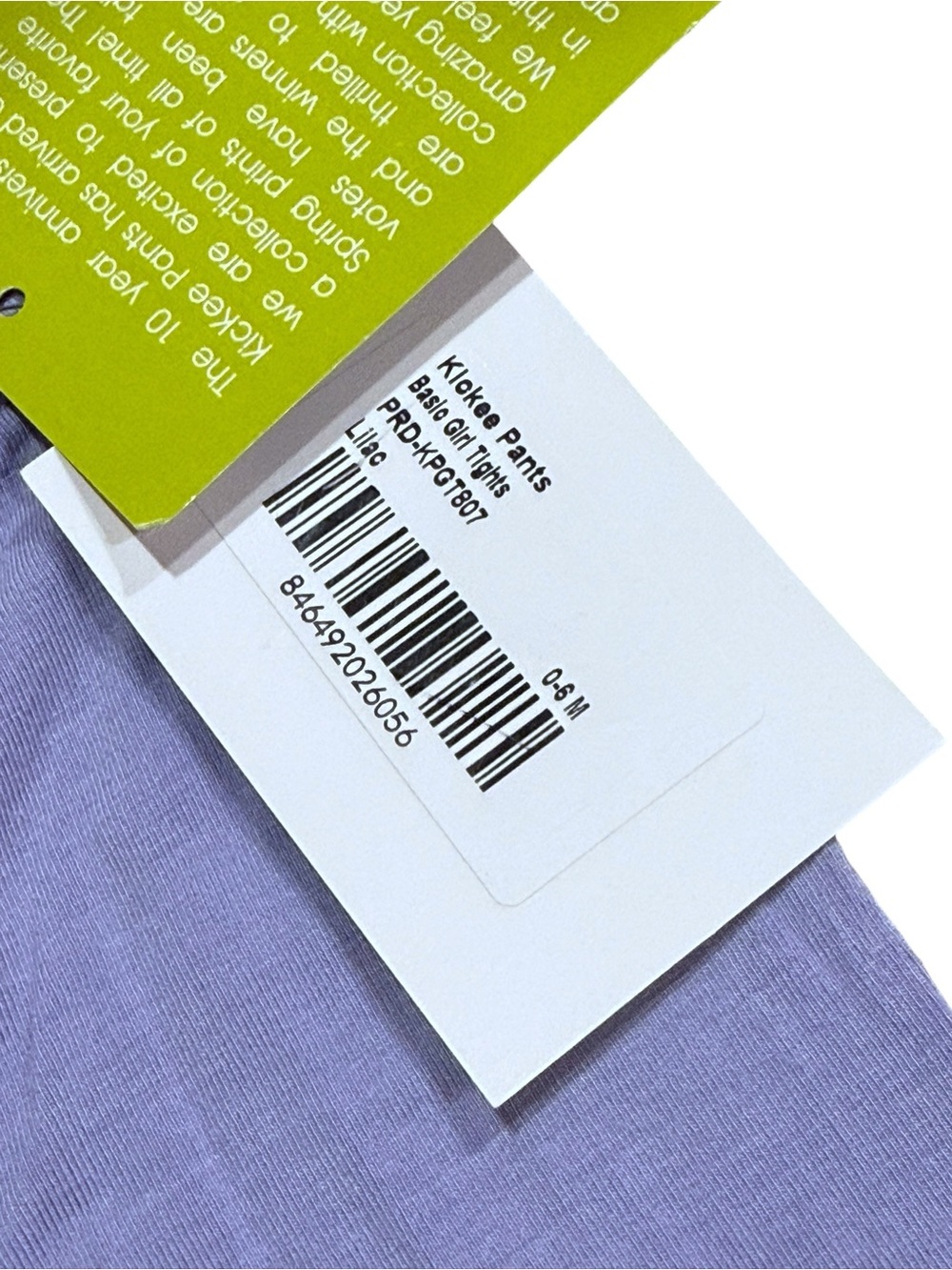 Kickee Pants Bella Girl Lilac Bamboo Footed Tights 0-6M NWT Soft Stretch - Picture 4 of 5
